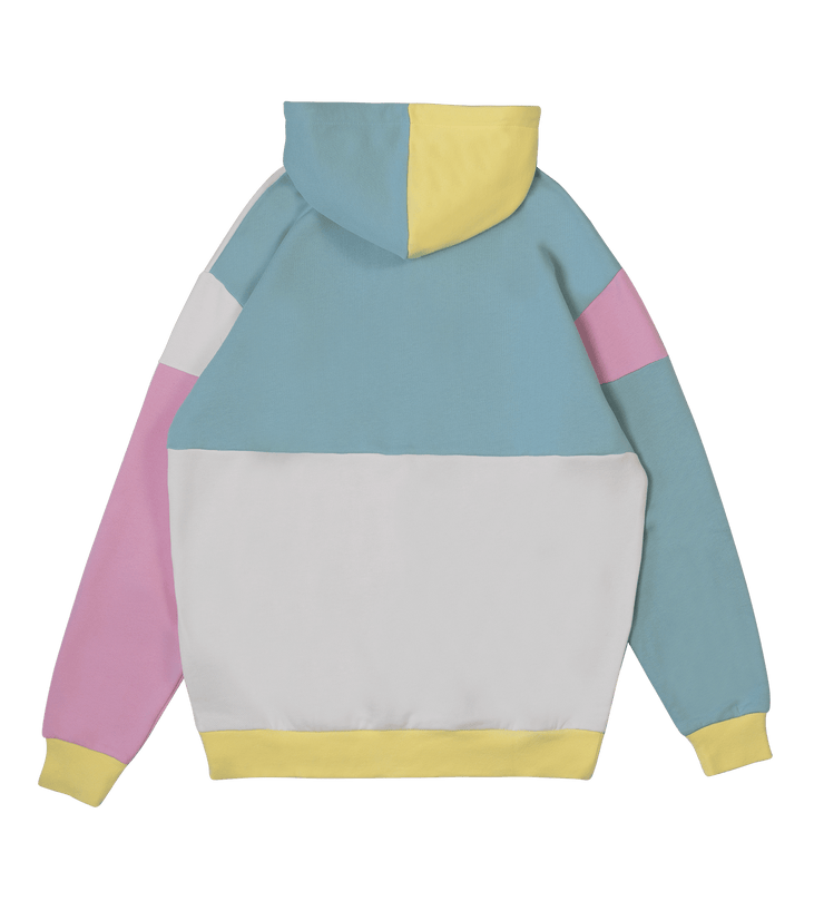 Pastel colour 2025 block hoodie